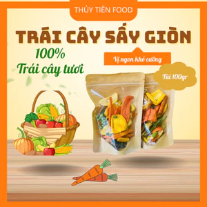 THUYTIENFOOD Trái Cây Sấy Đà Lạt 100gr – Snack Healthy – Ăn Vặt Giòn Ngon – Không Phẩm Màu