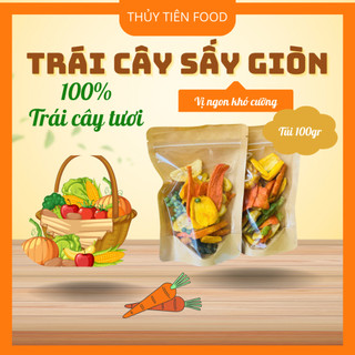 THUYTIENFOOD Trái Cây Sấy Đà Lạt 100gr – Snack Healthy – Ăn Vặt Giòn Ngon – Không Phẩm Màu