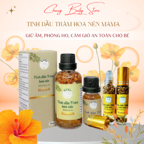 Tinh Dầu Tràm Hoa Nén Mama Nguyên Chất Giữ Ấm, Phòng Ho An toàn cho bé
