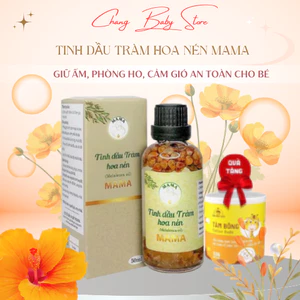 Tinh Dầu Tràm Ngâm Hoa Nén MAMA Giữ ấm Phòng Cảm Cho Bé + quà tặng