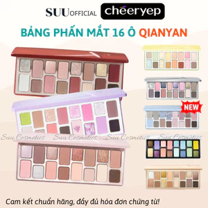 Bảng Phấn Mắt Cheeryep QIANYAN Natural Color Starring 16 Ô Đa Dạng Tone Nhũ Lì Bám Phấn 16g SUU COSMETICS