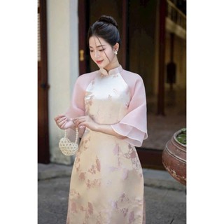 Áo dài châu sa.Khoác lên mình sự tinh tế, để mỗi bước đi đều tỏa sáng.