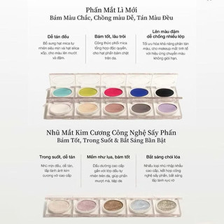 Bảng phấn mắt nhũ đơn sắc JOOCYEE bắt sáng đa dạng dễ tán