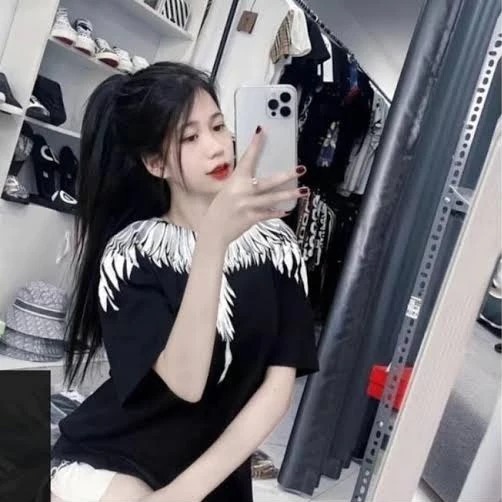 Áo thun tay lỡ nam nữ BURLON In cánh đại bàng 2 mặt Unisex nam nữ From rộng chất thun cotton co dã thấm hút mồ hôi