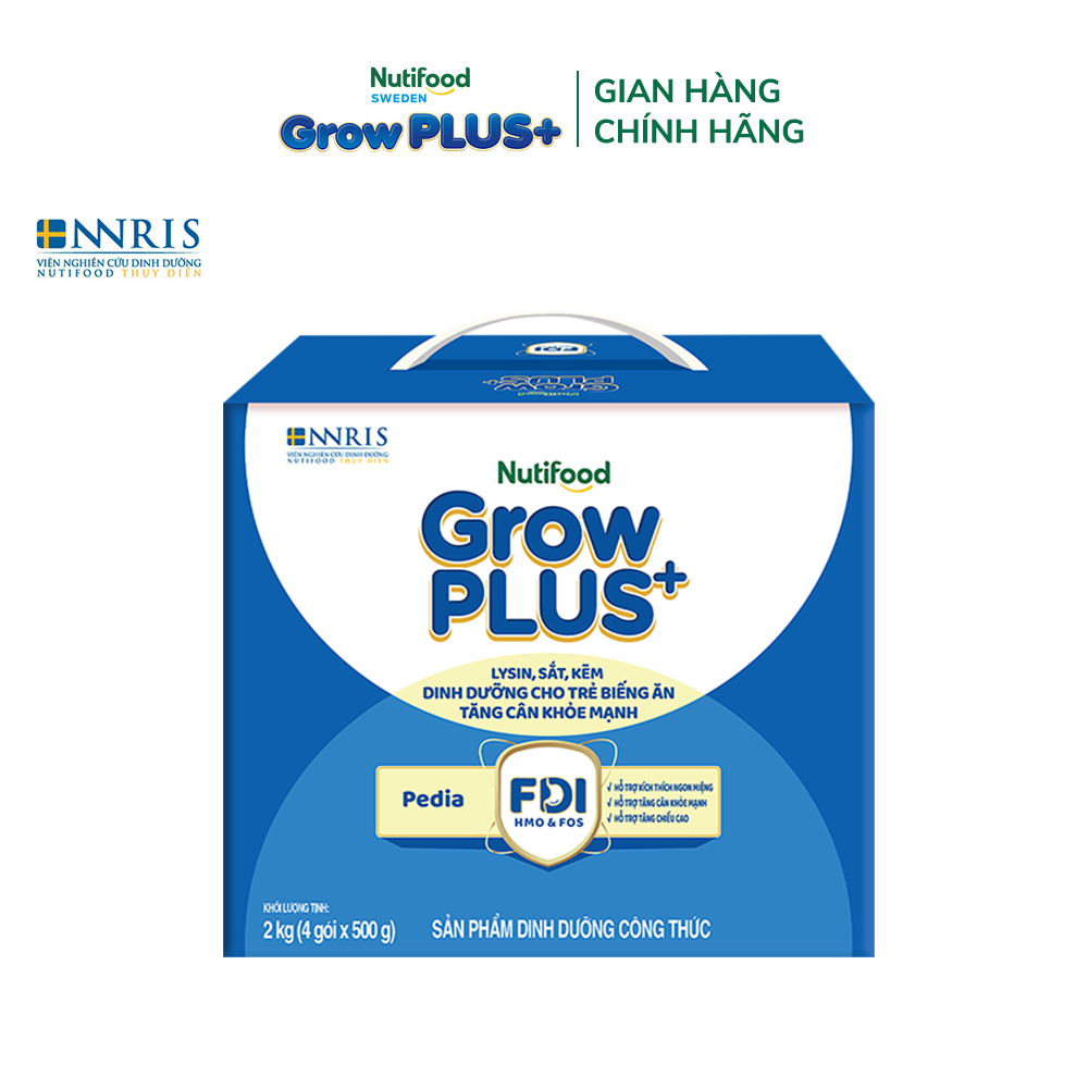 [Livestream KOL] Sữa Bột Nutifood GrowPLUS+ Biếng Ăn (Xanh) 1+ - Tăng Cân Khỏe Mạnh (Hộp 2 Kg)