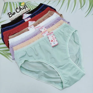 Quần lót nữ BIGSIZE 65-110 ký thun lạnh lưng chun siêu co giãn, siêu to mát cho người mông to - Bơ Chip