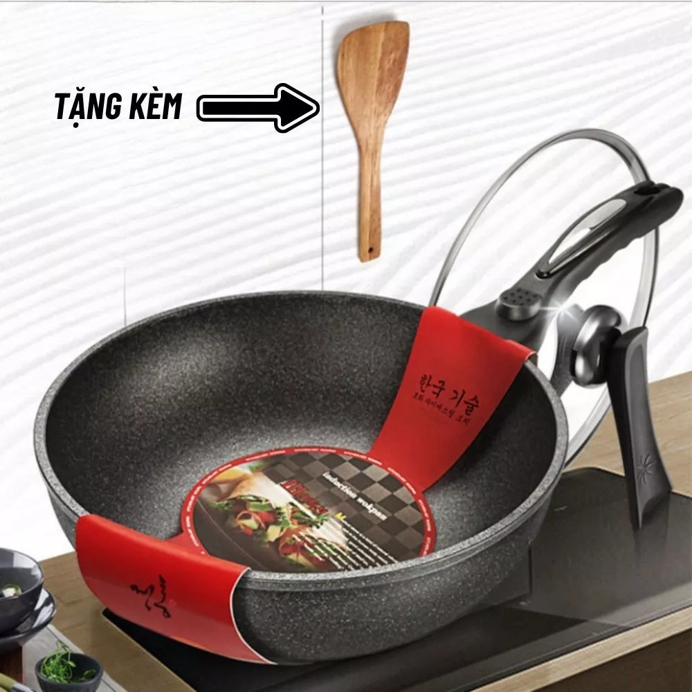 Chảo Chống Dính Inox 304 Sâu Lòng 28cm - Dùng Cho Mọi Loại Bếp Chất Liệu Cao Cấp