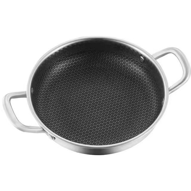 Chảo Tổ Ong 2 Quai Chống Dính Đa Năng 28Cm, Chiên Xào Đa Năng Thích Hợp Với Mọi Loại Bếp, Tay Cầm Cách Nhiệt