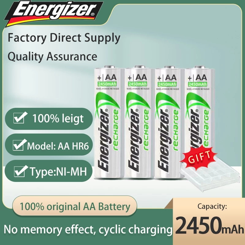 4 Viên Energizer Pin Sạc 1.2V NI-MH AA/2450mAh AAA/900mAh 4 khe Bộ Máy ...