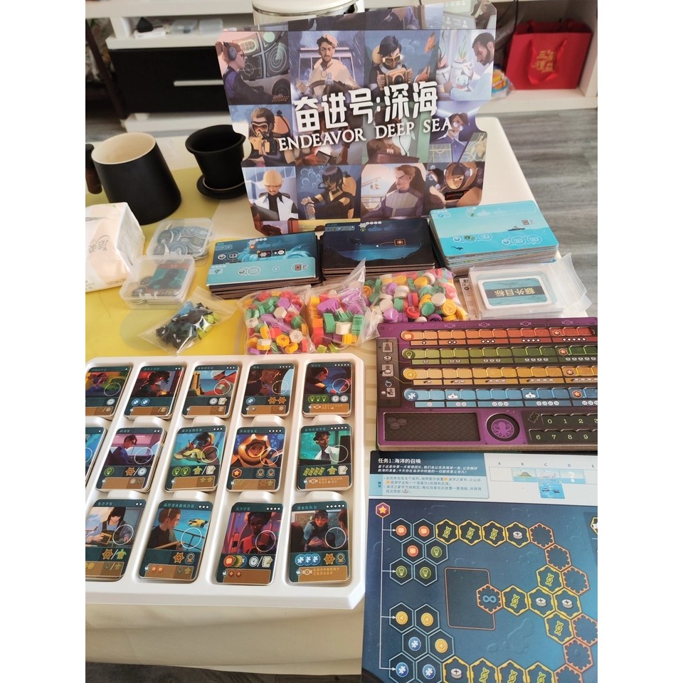 Boardgame Endeavor: Deep Sea + expansion bản Trung đã Engsub