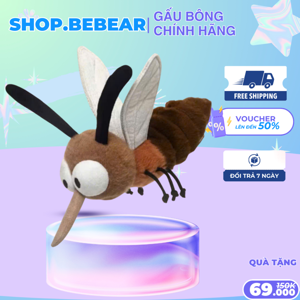 Gấu Bông Muỗi Hàng Cao Cấp Lông Xịn, Gấu Bông Côn Trùng Muỗi, Đồ Chơi ...