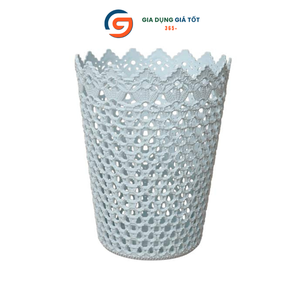 Cốc nhựa hoa văn ren trang trí - sọt đựng giấy ăn, hoa quả, bánh kẹo, đồ trang điểm, đồ dùng bàn ăn