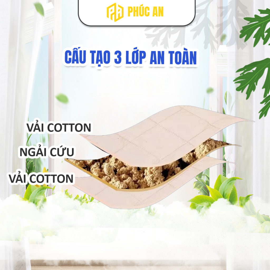 Lõi Thay Thảm Ngải Cứu Phúc An – Lõi Thảo Dược Tự Nhiên Cho Thảm Điện Giữ Nhiệt, Giảm Đau Nhức