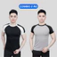 Áo Thun Nam 3KMEN Gân Đũa Thể Thao Phối Màu Đen Trắng Co Giãn 4 Chiều Trẻ Trung