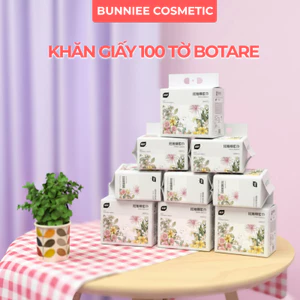Khăn Khô Đa Năng Treo Tường BOTARE dùng 1 lần, 3 bịch 300 tờ dùng được cho cả da nhạy cảm