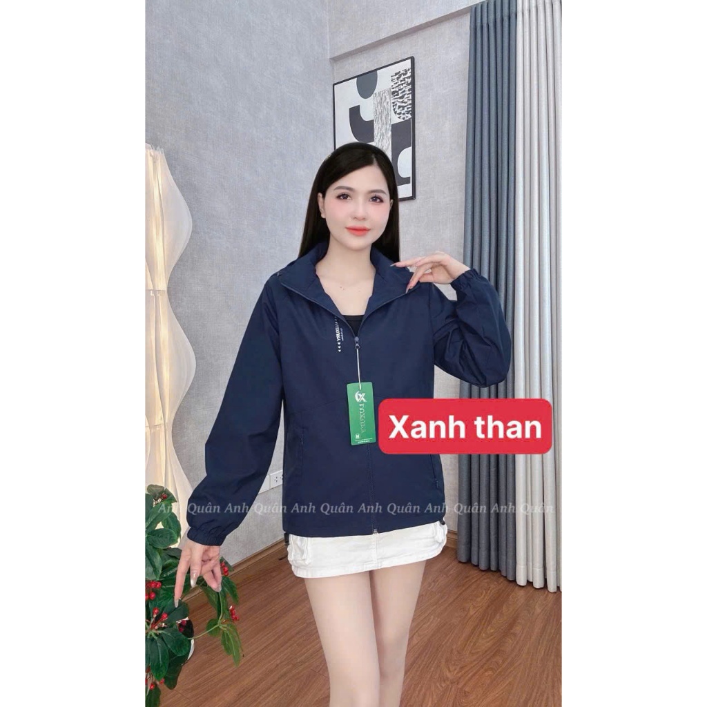 [38-75kg] Áo Khoác Gió Nữ 2 Lớp Lót Lưới Dày Dặn Cao Cấp,Vải Gió Tráng Bạc Cản Gió,Kháng Nước,Chống Tia UV Mẫu Mới 2026 | BigBuy360 - bigbuy360.vn