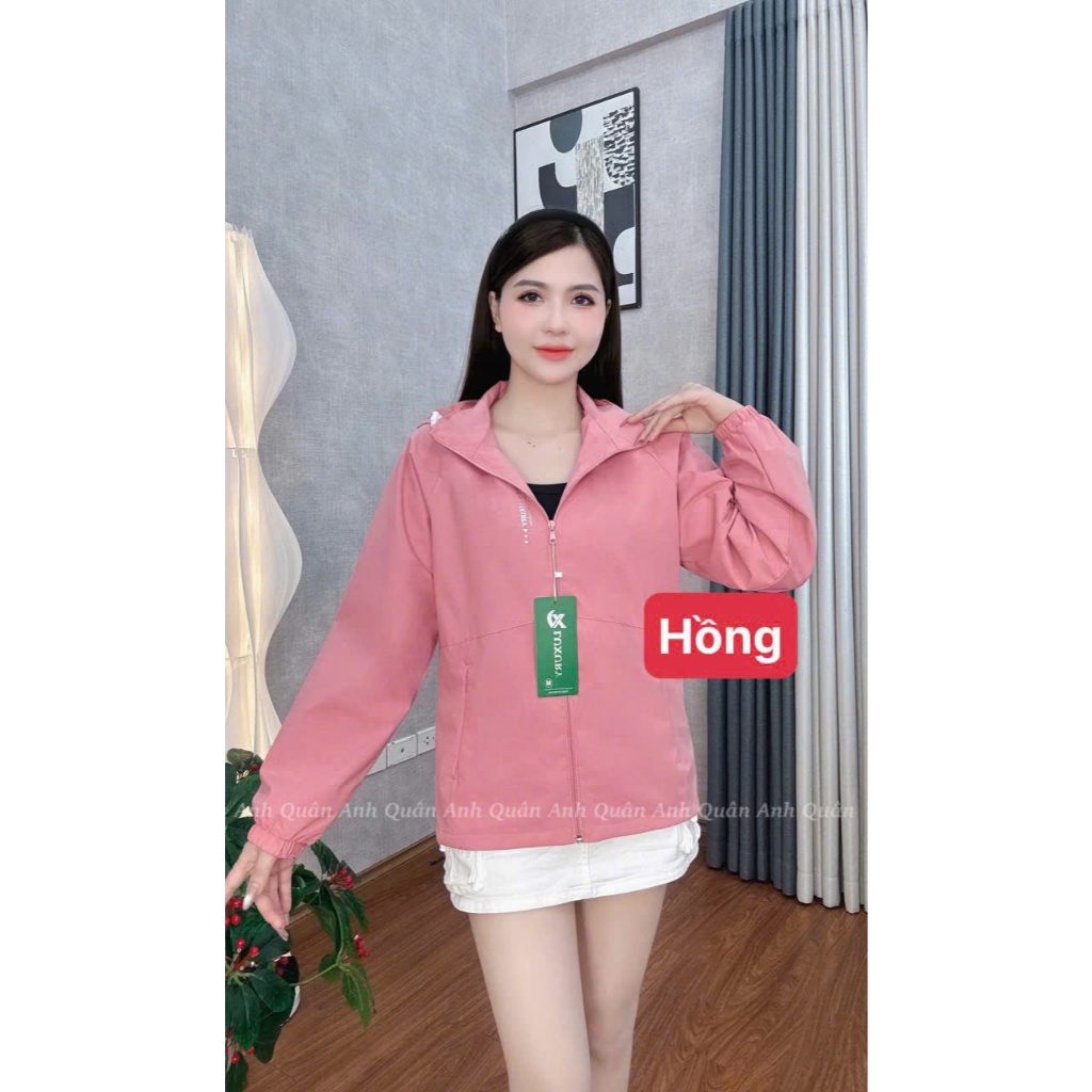 [38-75kg] Áo Khoác Gió Nữ 2 Lớp Lót Lưới Dày Dặn Cao Cấp,Vải Gió Tráng Bạc Cản Gió,Kháng Nước,Chống Tia UV Mẫu Mới 2026 | BigBuy360 - bigbuy360.vn
