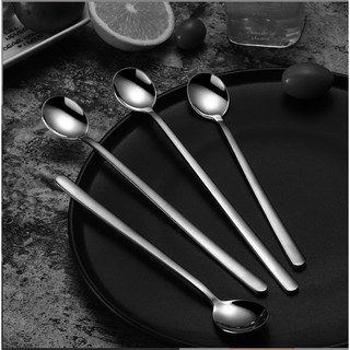 Inox 304 (đá tròn) combo 2/5/8 Chiếc Thìa Sinh Tố 20cm Muỗng Cà Phê Dài Siêu đẹp