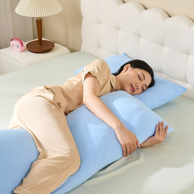 \Combo Ruột gối nằm lông vũ định hình Mochi 45x65cm & Gối ôm dài Poppy