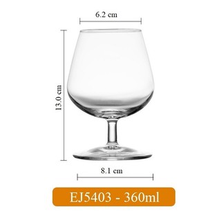 Bộ 6 ly vang thủy tinh chân thấp hàng nhập khẩu cao cấp