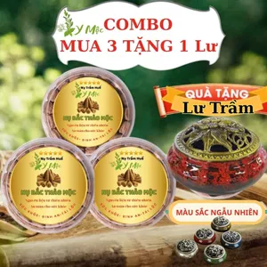 Combo 3 hộp Nụ Bắc Thảo Mộc Tặng 1 Lư xông. Nụ trầm xông nhà thờ cúng thư giãn thanh lọc không khí