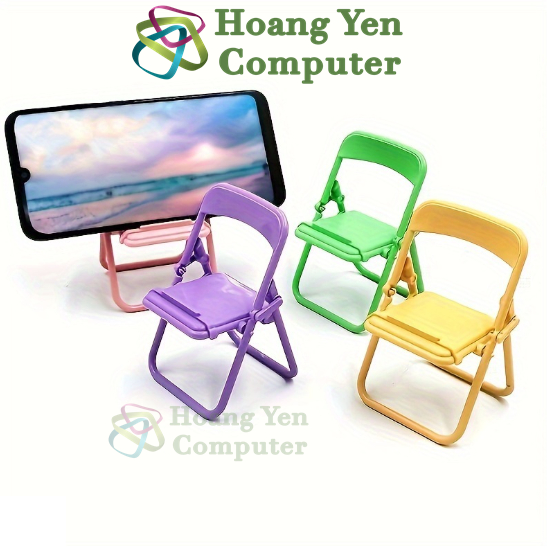 Dụng Cụ Decor Bàn Học, Bàn Làm Việc Kiêm Giá Đỡ Điện Thoại Hình Chiếc Ghế - Nhiều Màu Dễ Thương - Hoàng Yến Computer