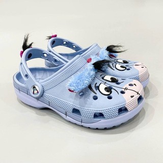 Dép sục dinas classic lừa xanh 'Eeyore' nam nữ, sục màu xanh hoạt hình collab unisex hình con lừa tặng kèm charm