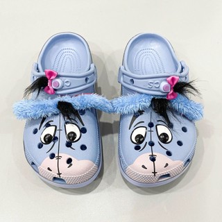 Dép sục dinas classic lừa xanh 'Eeyore' nam nữ, sục màu xanh hoạt hình collab unisex hình con lừa tặng kèm charm