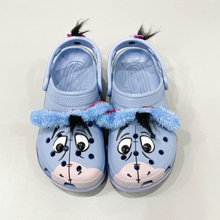 Dép sục dinas classic lừa xanh 'Eeyore' nam nữ, sục màu xanh hoạt hình collab unisex hình con lừa tặng kèm charm