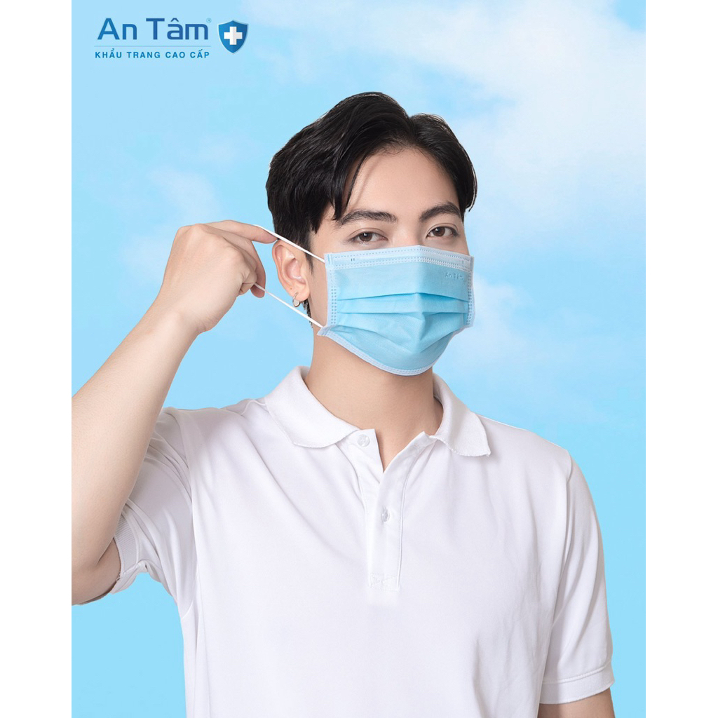 LIVE - Set 300 Cái Khẩu trang y tế CHÍNH HÃNG An Tâm 4 lớp kháng khuẩn cao cấp, che phủ toàn diện