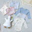 MINENE Body sơ sinh cài chéo dài tay cho bé chất liệu cotton organic