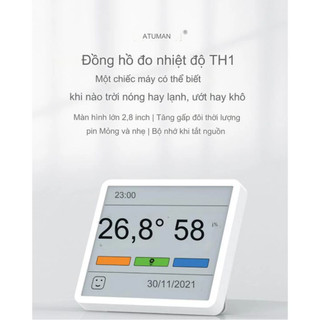 Nhiệt Ẩm Kế TH1 Duka Thông Minh, Nhỏ Gọn, Chính Hãng, Bảo Hành 24 Tháng