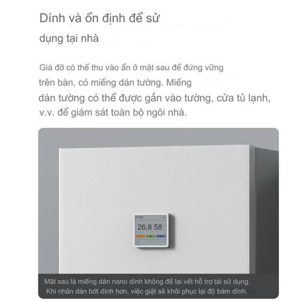 Nhiệt Ẩm Kế TH1 Duka Hiển Thị Ngày Giờ, Nhiệt Độ Môi Trường, Độ Ẩm Chính Xác Bảo Hành 24 Tháng