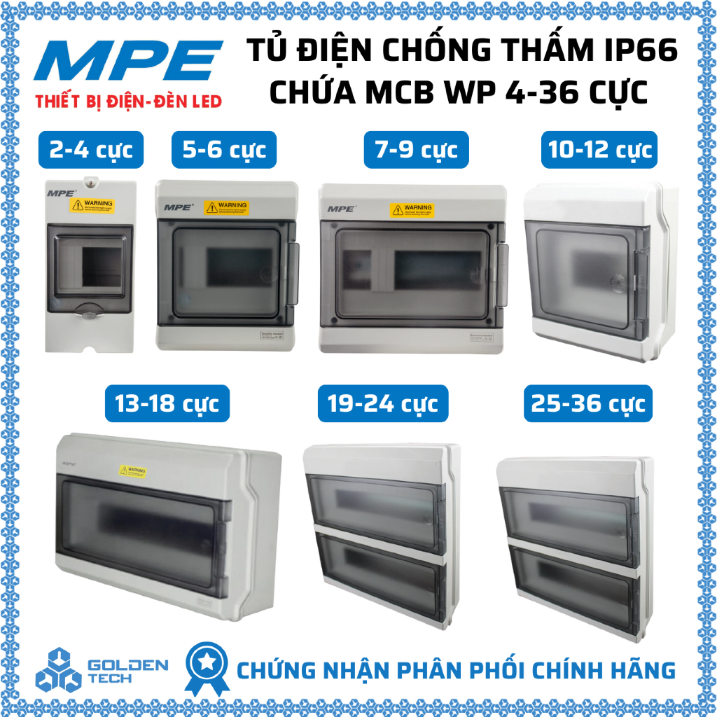 Tủ điện chống thấm IP66 chứa MCB 2-36 cực WP MPE | Shopee Việt Nam