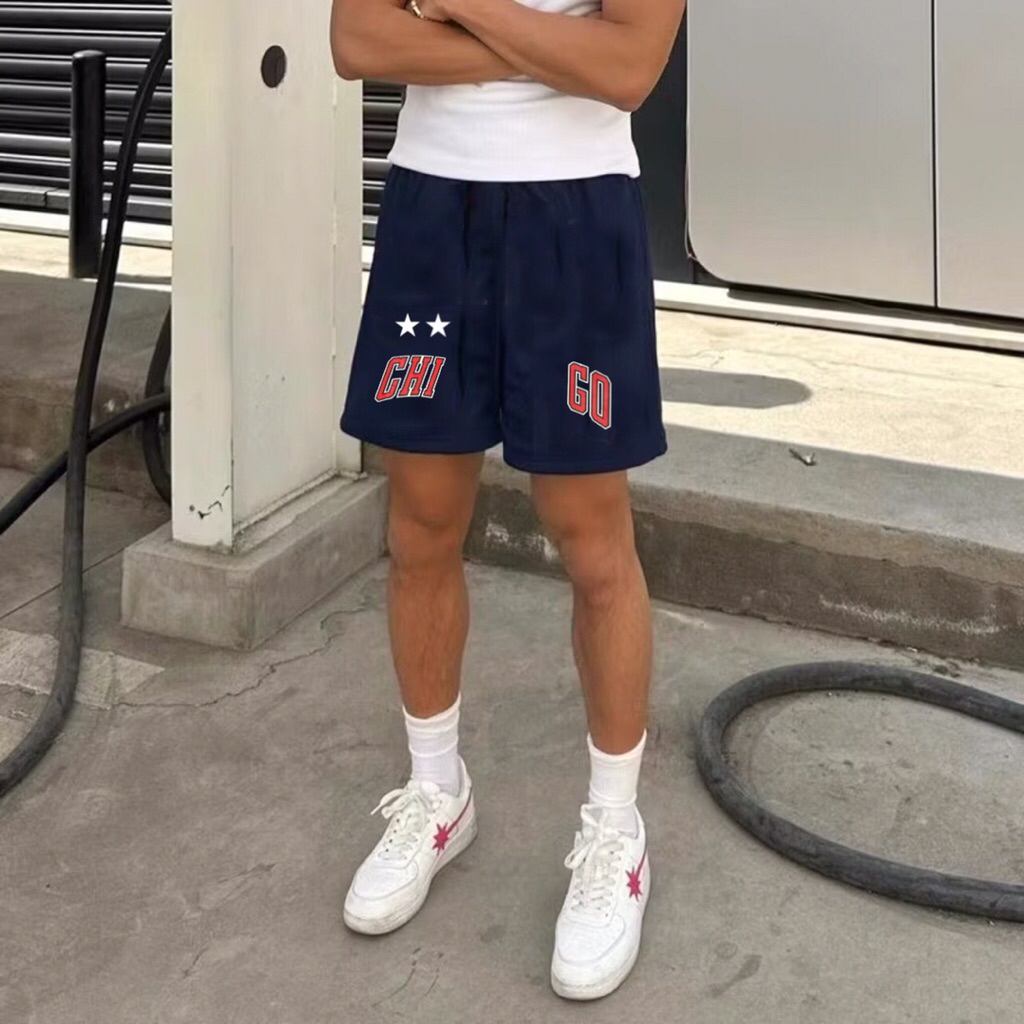 Quần Short Đùi Basketball Nỉ In Hình Hoạ Tiết Form Rộng Chất Liệu Dày Dặn Thoáng Mát