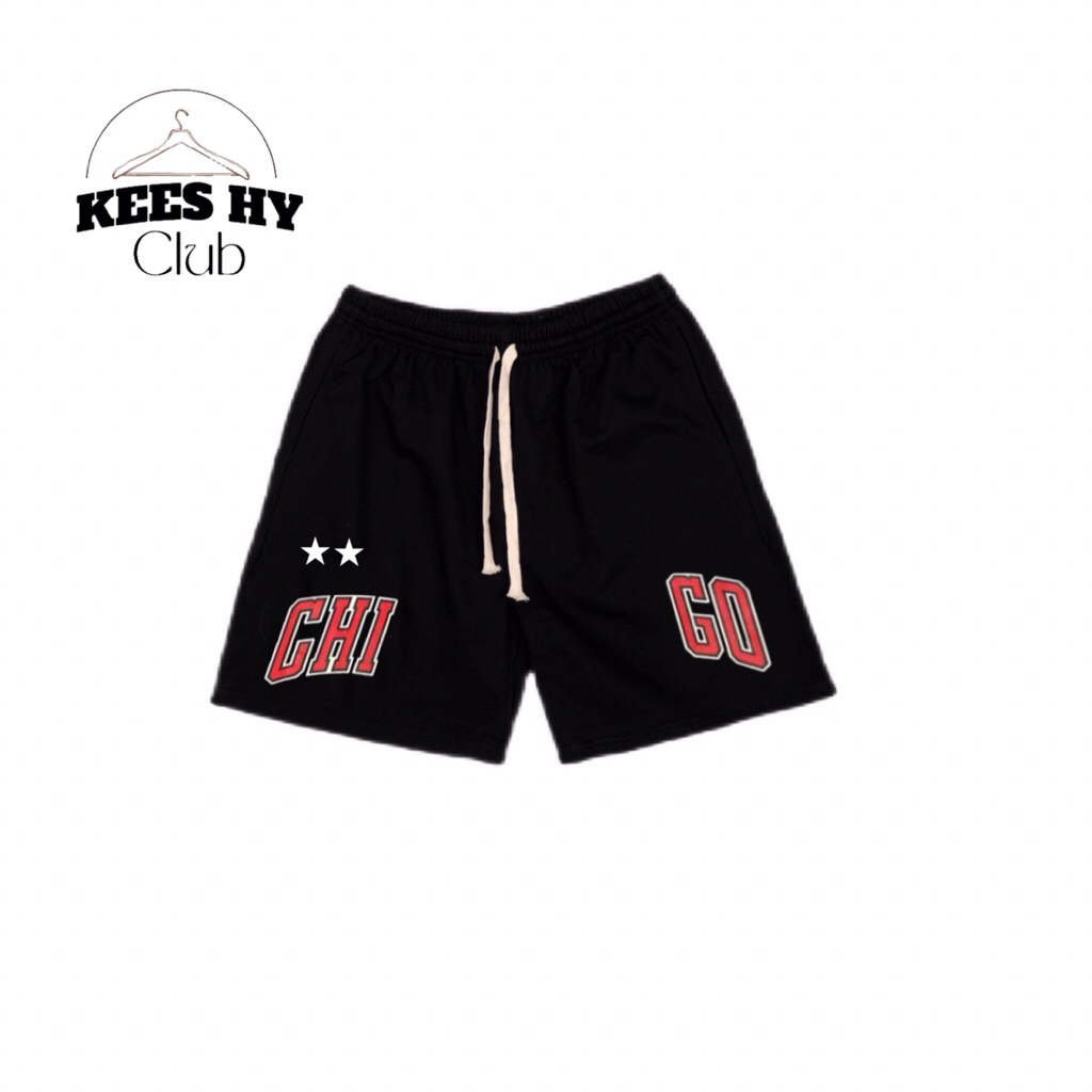 Quần Short Đùi Basketball Nỉ In Hình Hoạ Tiết Form Rộng Chất Liệu Dày Dặn Thoáng Mát