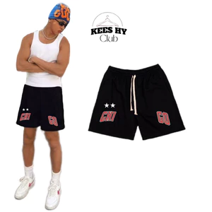 Quần Short Đùi Basketball Nỉ In Hình Hoạ Tiết Form Rộng Chất Liệu Dày Dặn Thoáng Mát