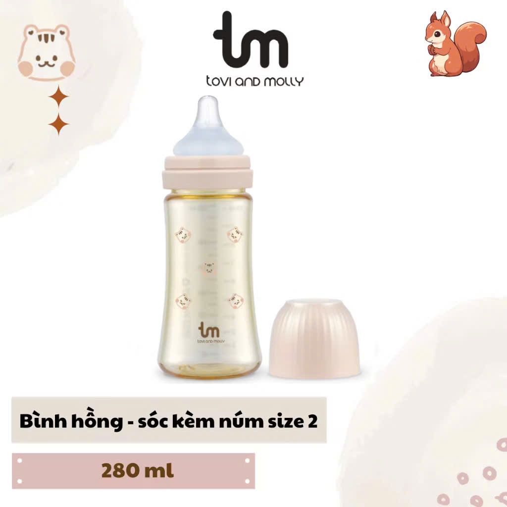 bình sữa nội địa Hàn Quốc TOVI AND MOLLY 180ml/280ml/NB 80ml
