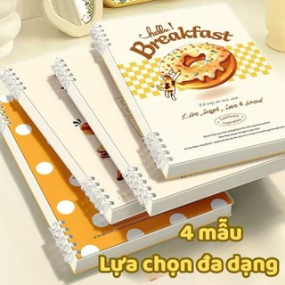 Sổ vở còng bìa lót hoạ tiết Bánh Mì + Ruột Giấy BONZAI