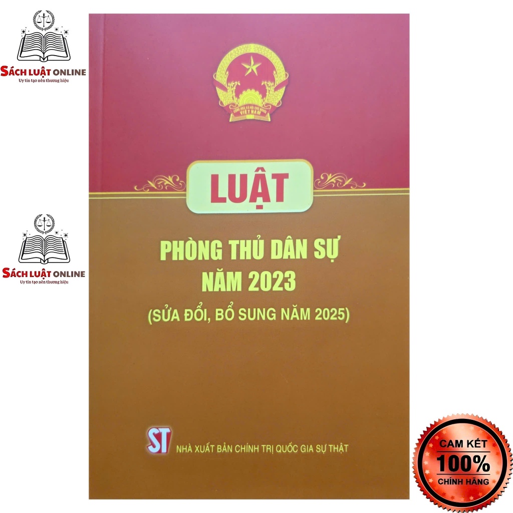 Sách - Luật phòng thủ dân sự năm 2023 (sđ,bs năm 2025) NXB Chính trị quốc gia sự thật