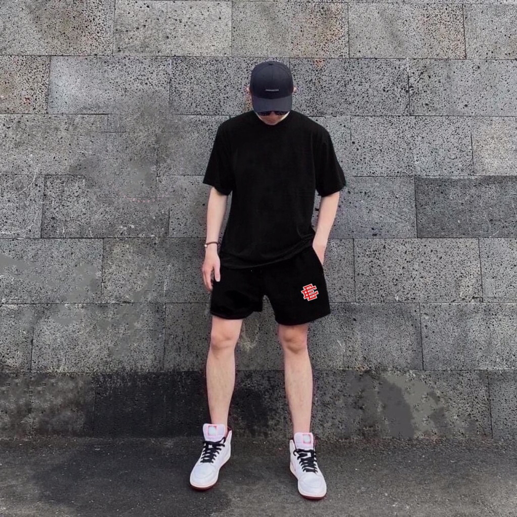 Quần Short Nỉ KEES HY In Hình Hoạ Tiết Âu Mỹ Form Trên Gối Nam Nữ