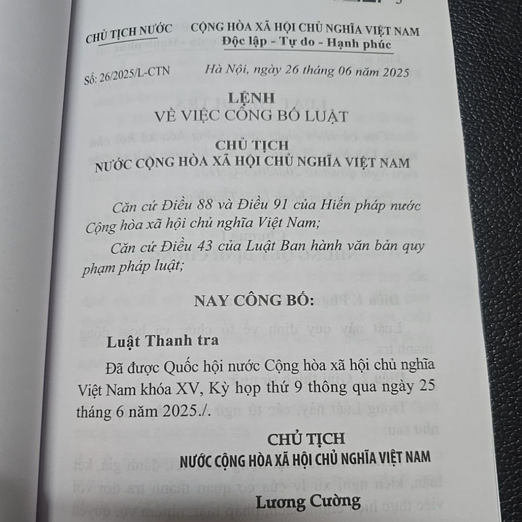 Sách - Luật thanh tra năm 2025 (NXB Lao động)