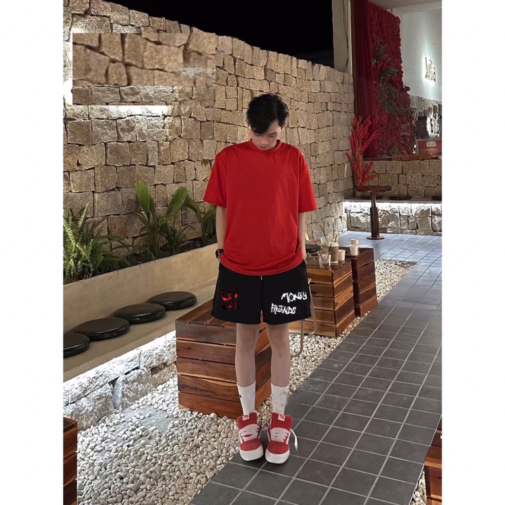 Quần Short KEES HY In Hoạ Tiết Số Phong Cách Thể Thao Chuẩn Hàng Đẹp
