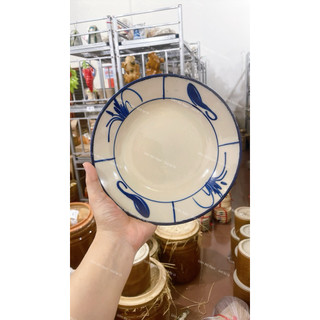 Dĩa Gốm Phết Xanh/Cua/Sọc/Cá/Chuồn/Bọ/Gà Nam Bộ- Hàng Cao Cấp Nhiều Kích Thước - Gốm Xưa Lái Thiêu Cho Người Hoài Niệm