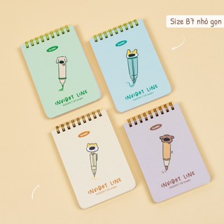 KLONG - Sổ kẻ ngang lò xo kép ngang InviDot Line Goutionery B7 120tr 100/76; MS: 933 ♥