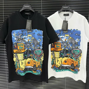 Áo Phông Nam DSQ In Hình Cây Dừa.Oto Màu Sắc Siêu Đẹp - Áo Phông DSQ Nam Chất Cotton Cao Cấp Mẫu Hót 2025 New 2025