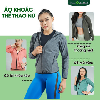 Áo Khoác Thể Thao Nữ ICADO AT5, Chống Tia UV, Trượt Nước, Thoáng Mát, Siêu Nhẹ thegioidotap