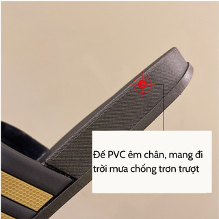 [SALE XẢ KHO 50%] Dép nam nữ quai ngang thời trang,trẻ trung, cá tính, đế cao 2.5cm chất liệu PVC cao cấp
