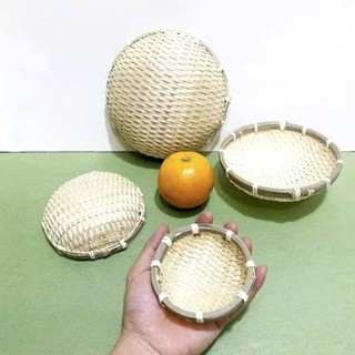 [ Mời sỉ lẻ] Rổ tre mini handmade, phụ kiện trang trí bàn tiệc truyền thống, chụp ảnh vintage, size 10/13/15cm