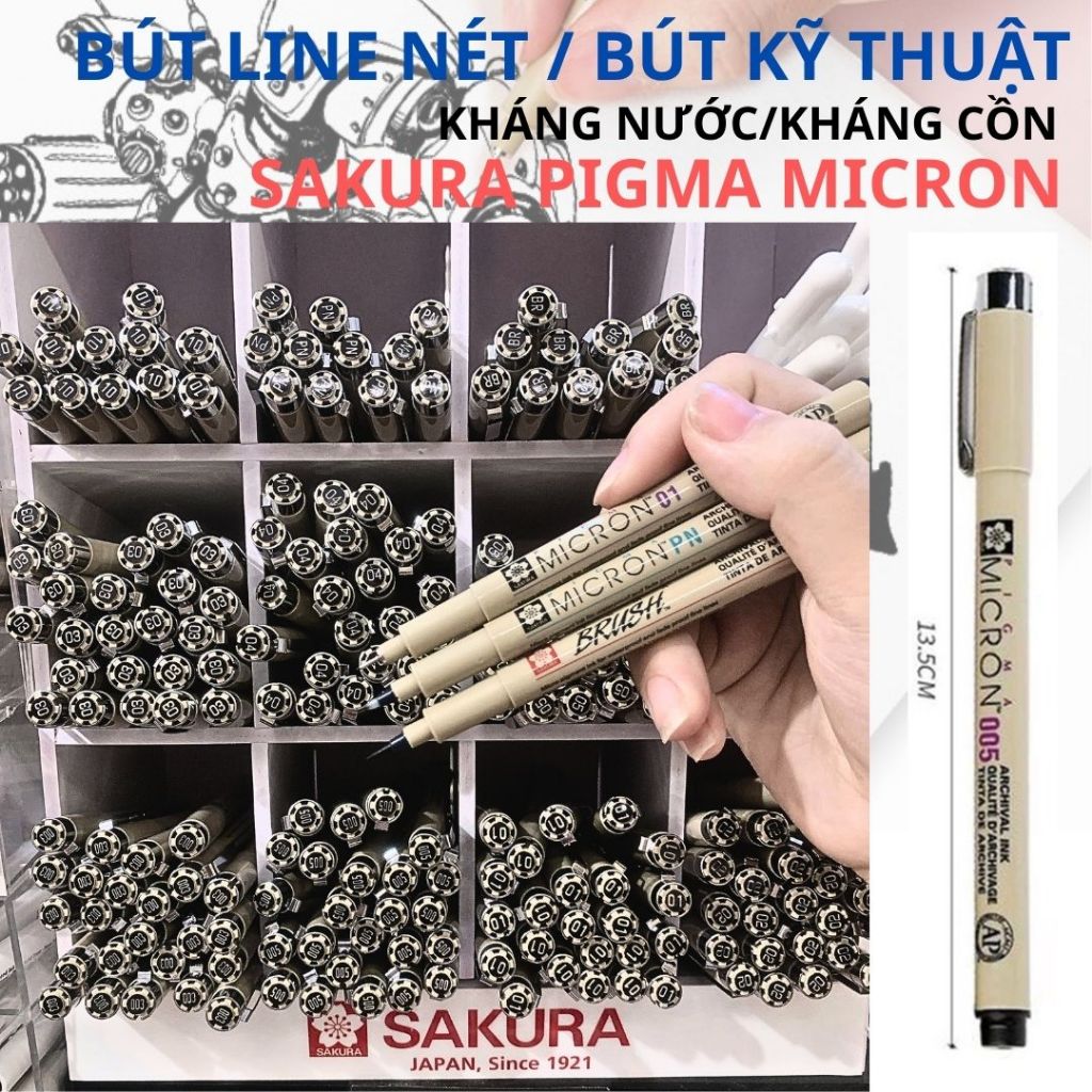 Bút Line Đi Nét Bút kỹ thuật Sakura PIGMA MICRON Nhật Bản